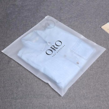 kundenspezifischer Druck gefrosteter Plastik-Druckverschluss-T-Shirt-Unterwäsche-Verpackungsbeutel