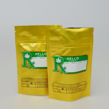 Thermoscellage en plastique imprimé petit papier d’aluminium zip lock bags