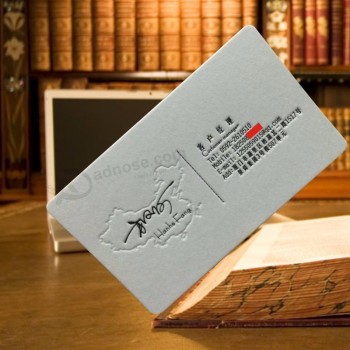 gekleurde rand boekdruk katoenpapier aangepaste boekdruk visitekaartjes