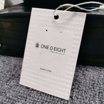 Nouveau papier et carton Impression trou perforé bijoux personnalisés étiquettes volantes design Étiquette volante en papier spécial de haute qualité