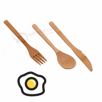 wholesale bamboo utensils set fork spoon knife