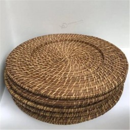 Set de table rond en rotin naturel