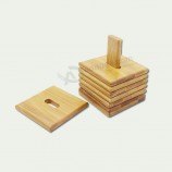 accesorios de cocina de madera antideslizante, grado alimenticio almohadillas calientes mantel individual