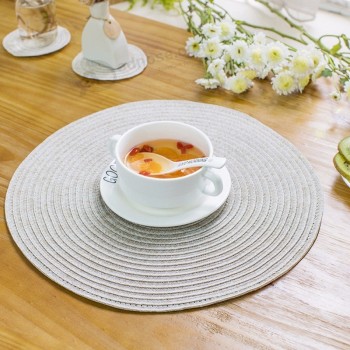 Vaisselle Coussin de table vert Maison Salle à manger Coussin Isolation thermique Glitter Coussin de table Fournitures d’hôtel Fleur Set de table