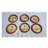 fait à la main en rotin Mat sous-verres thé café boissons pot coussin coussin théière (sable 0084587176063 WS)