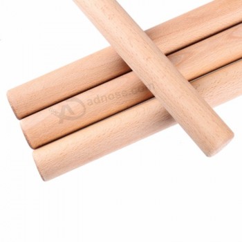 Vente en gros de haute qualité Bois de hêtre Rouleau à pâtisserie en bois massif