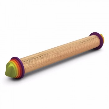 Hot selling beech wood measuring mark adjustable rolling Pin