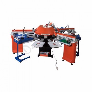 SPG-156/10 6 colors 10 stations automatic t shirt/garment silk screen printing equipment