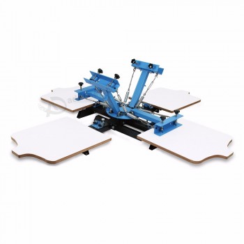 Machine de sérigraphie de t-shirt automatique numérique 4 couleurs 4 stations