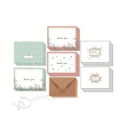 cmyk印刷ロゴグリーティングカードカスタム感謝カード封筒