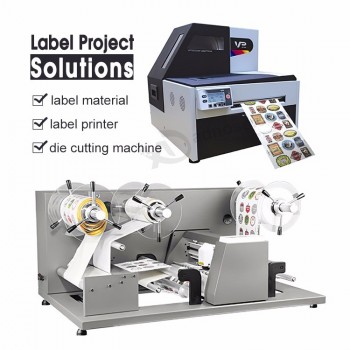 vrije mediarol Om digitale labelpapierfilmprinter en troqueladoras roterende rollabel te rollen Matrijzensnijmachine