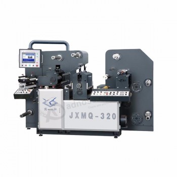 Máquina troqueladora y cortadora de etiquetas de papel semi-rotativas jxmq-320