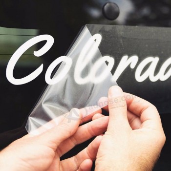 Autocollant de voiture de lettre de lettre en vinyle transparent imperméable à l’eau en pvc personnalisé