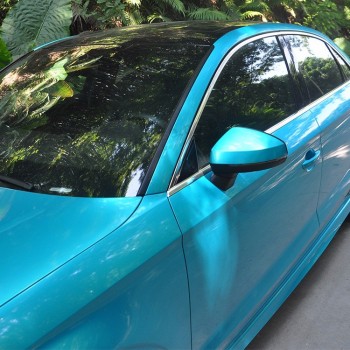 Pvc azul brillante vinilo adhesivo para coche metálico coche envoltura ppf pintura película protectora