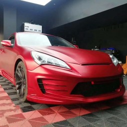 vinylfrogシルクレッドマットクロームメタリック1.52 * 18m自動ドアフードステッカーPVCラップビニールスポーツカー