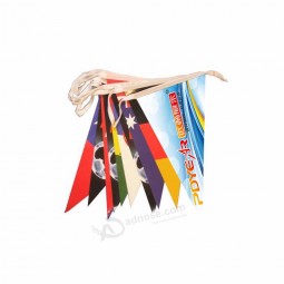 pdyear 야외 경주 스포츠 광고 사용자 정의 로고 폴리 에스테르 직물 프로모션 자동차 핸드 웨이브 멧새 문자열 페넌트 플래그 배너