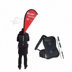 bandiera volante della bandiera dello zaino del poliestere di promozione di volo della pubblicità della stamina all'aperto