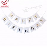 wholesale paper bunting banners flags glitter letter happy birthday hanging banner