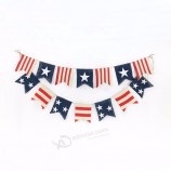 festival burlap decorative 4th of july decoration pennant flag banner bunting