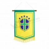 hoge kwaliteit op maat mini kwasten basketbal wimpel vlag op maat promotionele bunting blanco