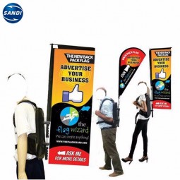 Drapeau de sac à dos publicitaire de sécurité de vélo imprimé LOGO personnalisé