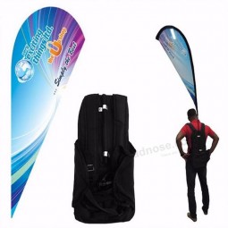 Drapeau et bannière de sac à dos de rue de marketing extérieur bon marché personnalisés pour la publicité pour la promotion