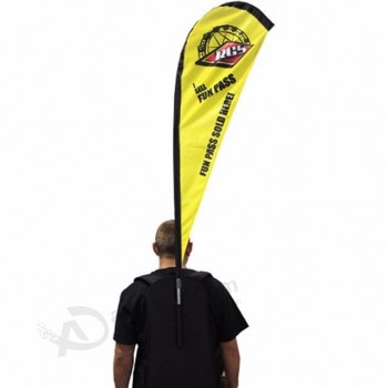Drapeau de plage de sac à dos publicitaire personnalisé
