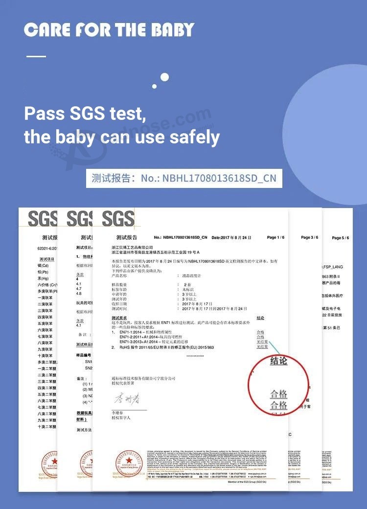 Termómetro frente Etiqueta digital para bebé en la tira de la frente