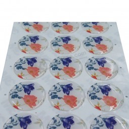 Vente chaude personnalisé imprimé 3m Doming Epoxy autocollant pour la décoration de cadeaux