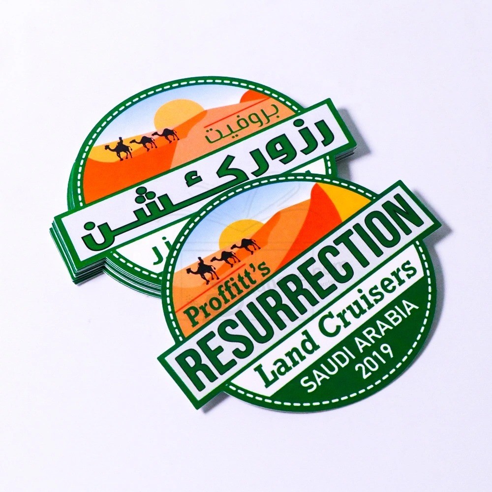 Индивидуальный логотип УФ-печать Водонепроницаемый ПВХ Винил Die Cut Стикер
