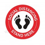 OEM / ODM Garder le signe de sécurité Distanciation sociale Autocollants de sol