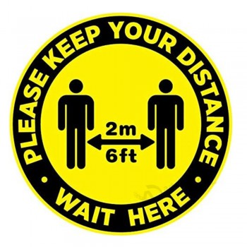 Social Distance Keep Your Distance Non Slip Stand Here Floor Stickers