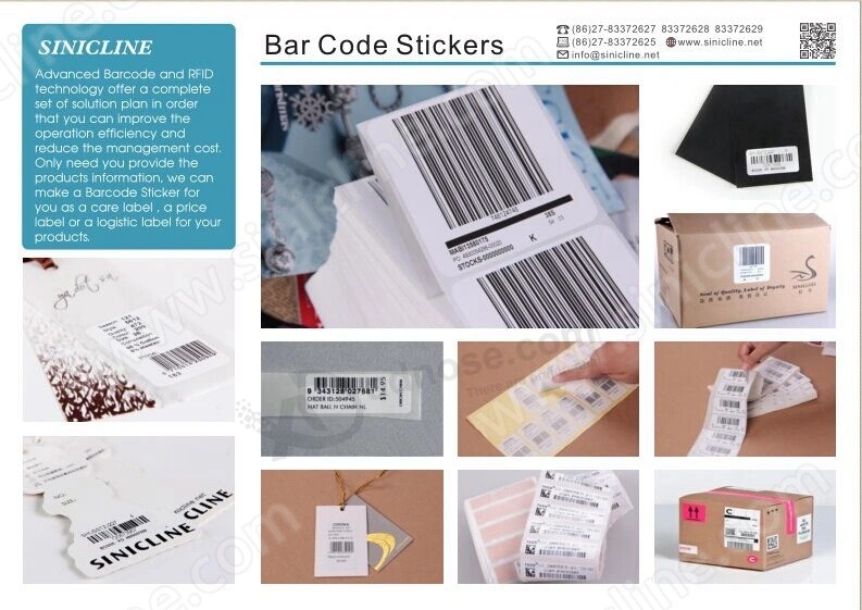 Sinicline Hygienic Protection Transparent PVC Labels Stickers