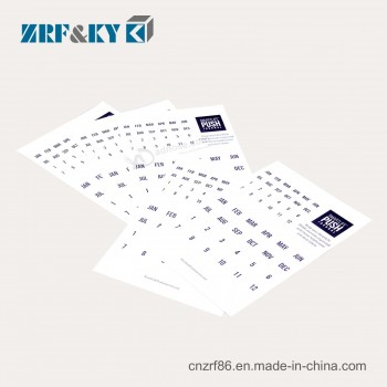 einfaches zerbrechliches Papier, das selbstklebende zerbrechliche Etiketten / Kalenderetiketten zerreißt