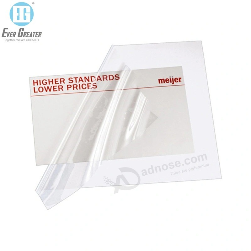 Custom easy Peel off removable Transparent vinyl Static cling Window sticker PVC static Cling Pocket