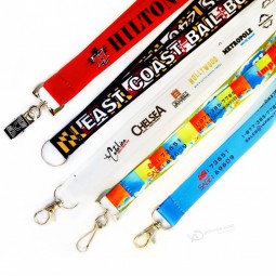 kundenspezifische Wärmeübertragungssublimation J-Hook-Lanyard für den Großhandel