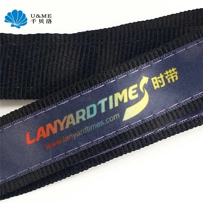 Double layer Polyester custom Promotional gift Lanyard with Metal Buckle