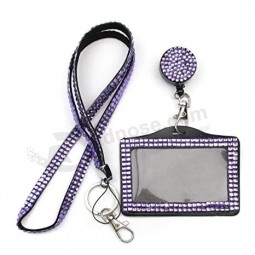 Lanière en strass avec porte-badge d’identification