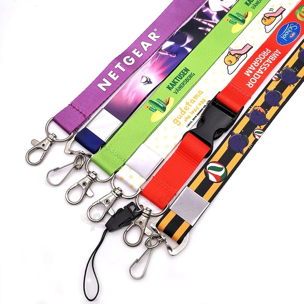 Polyester ID Card Holder Lanyard with Silk Screen Print