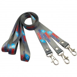 china factory custom polyester materiel heat transfer printing lanyard