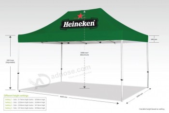 Tenda per gazebo pieghevole pubblicitaria 3X4,5 m