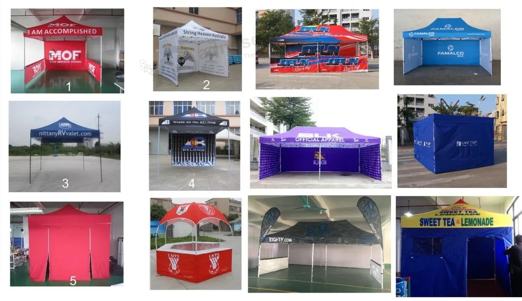 Tenda per gazebo di pubblicità esterna in alluminio pieghevole Cina per la promozione