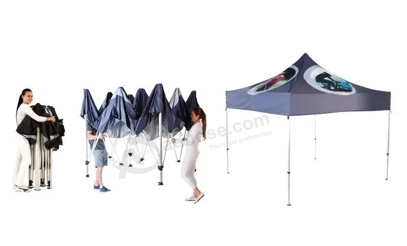 Kundenspezifisch gedruckte Außenwerbung Klappausstellung Zelt