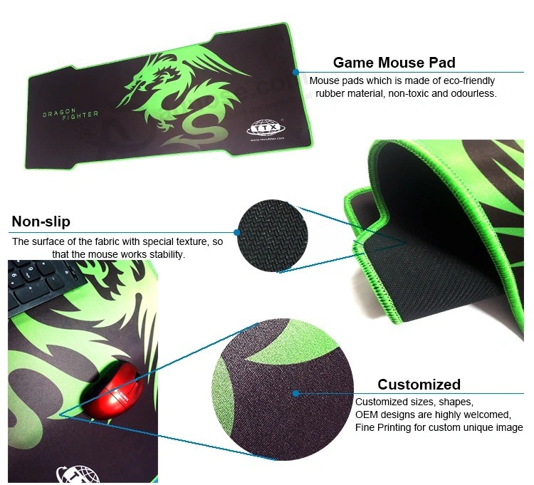 Extra Long Non Slip Custom Rubber Computer Game Accessory Promotion Gaming Mouse Pad