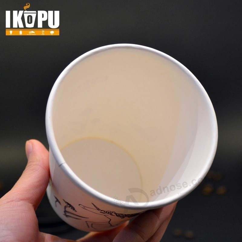 관례는 처분 할 수있는 Eco 친절한 두 배 벽 뜨거운 커피 종이컵을 인쇄했습니다