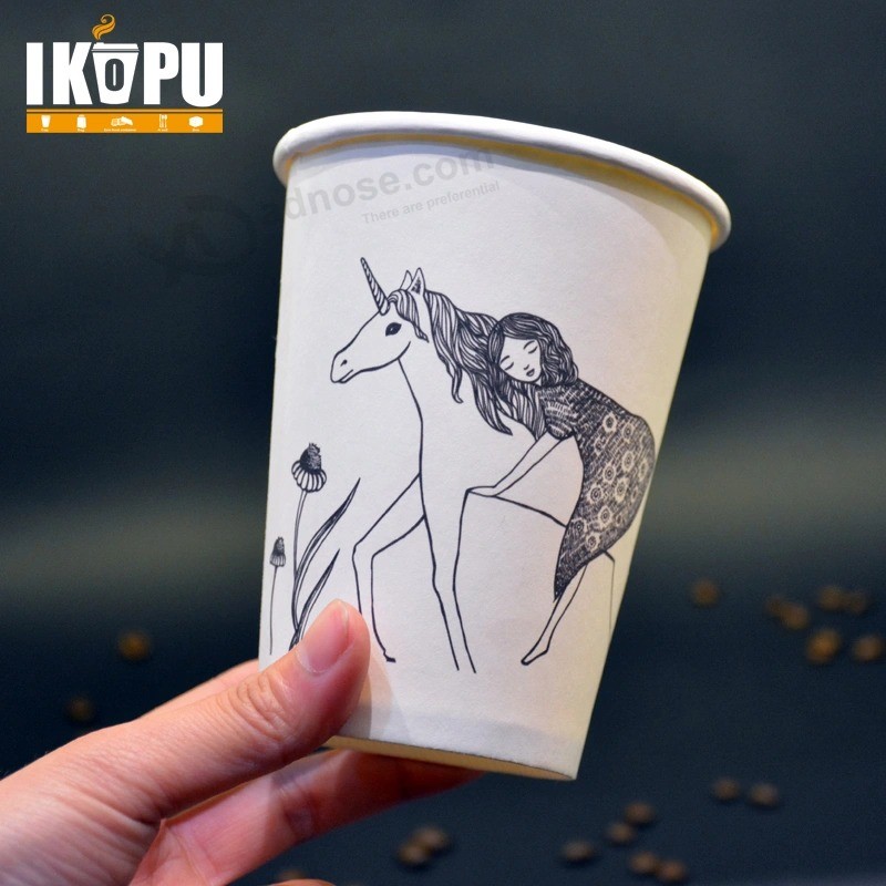 Custom Printed Disposable Eco-Friend Double Wall Hot Coffee Paper Cups