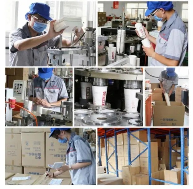 Taza de papel desechable impresa aduana compostable biodegradable PLA para café