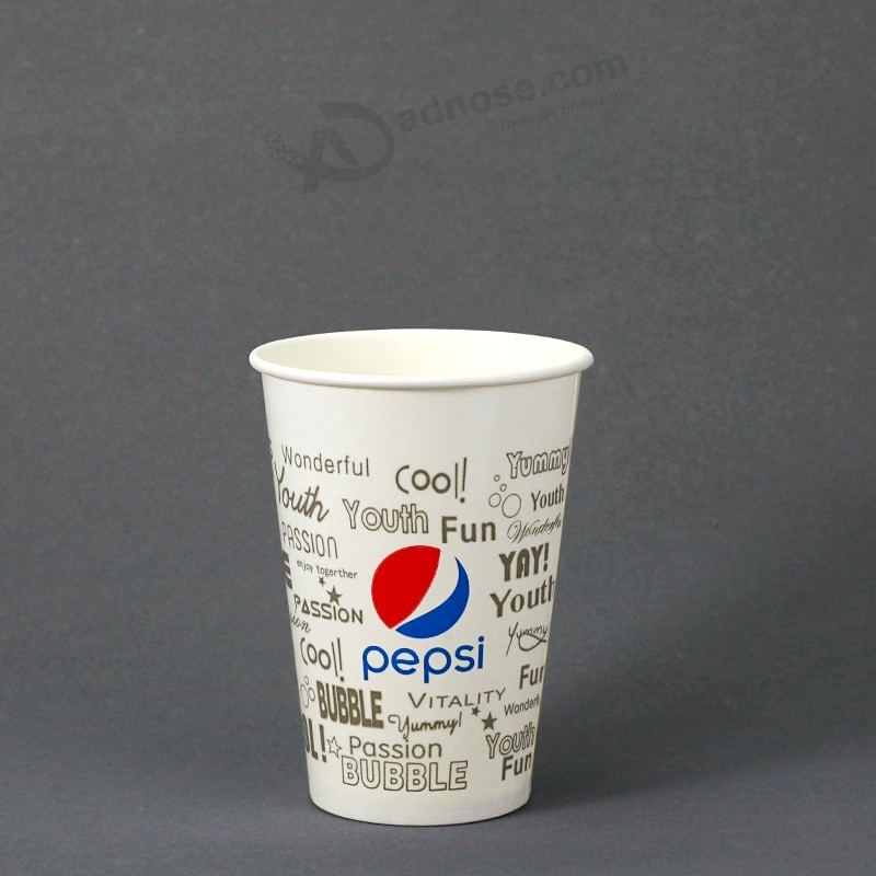 Пользовательский одноразовый одностенный бумажный стаканчик для холодных напитков