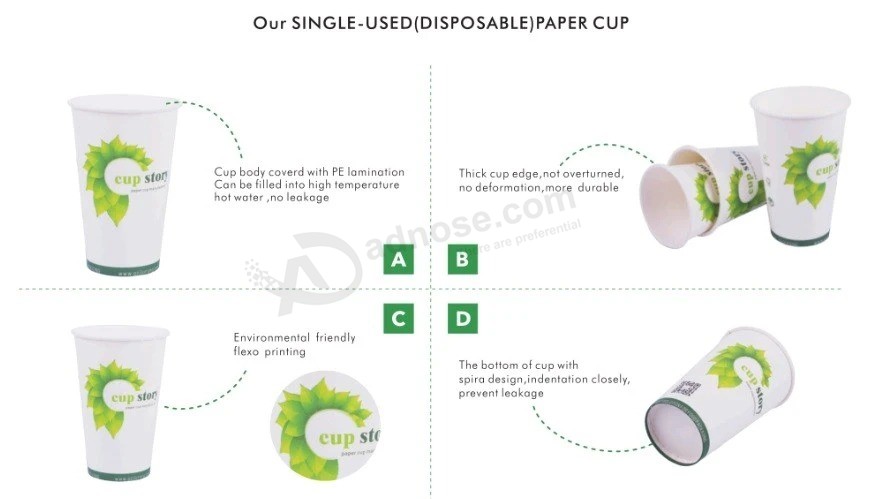20 Unzen benutzerdefinierte Logo Ice Cream Paper Cup mit Kraftpapier in Lebensmittelqualität