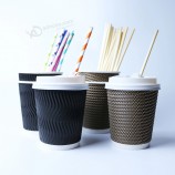 op maat gemaakt logo bedrukt dubbellaags Hot cafe paper Cup 8oz